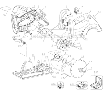 Page A Diagram and Parts List for CS180B Type 1 Black and Decker Circular Saw